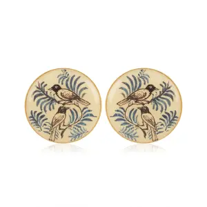 Ivory Riad Cufflinks | Moorish-Inspired Enameled Cufflinks | Jaipurio